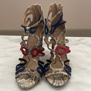 Snake print heels